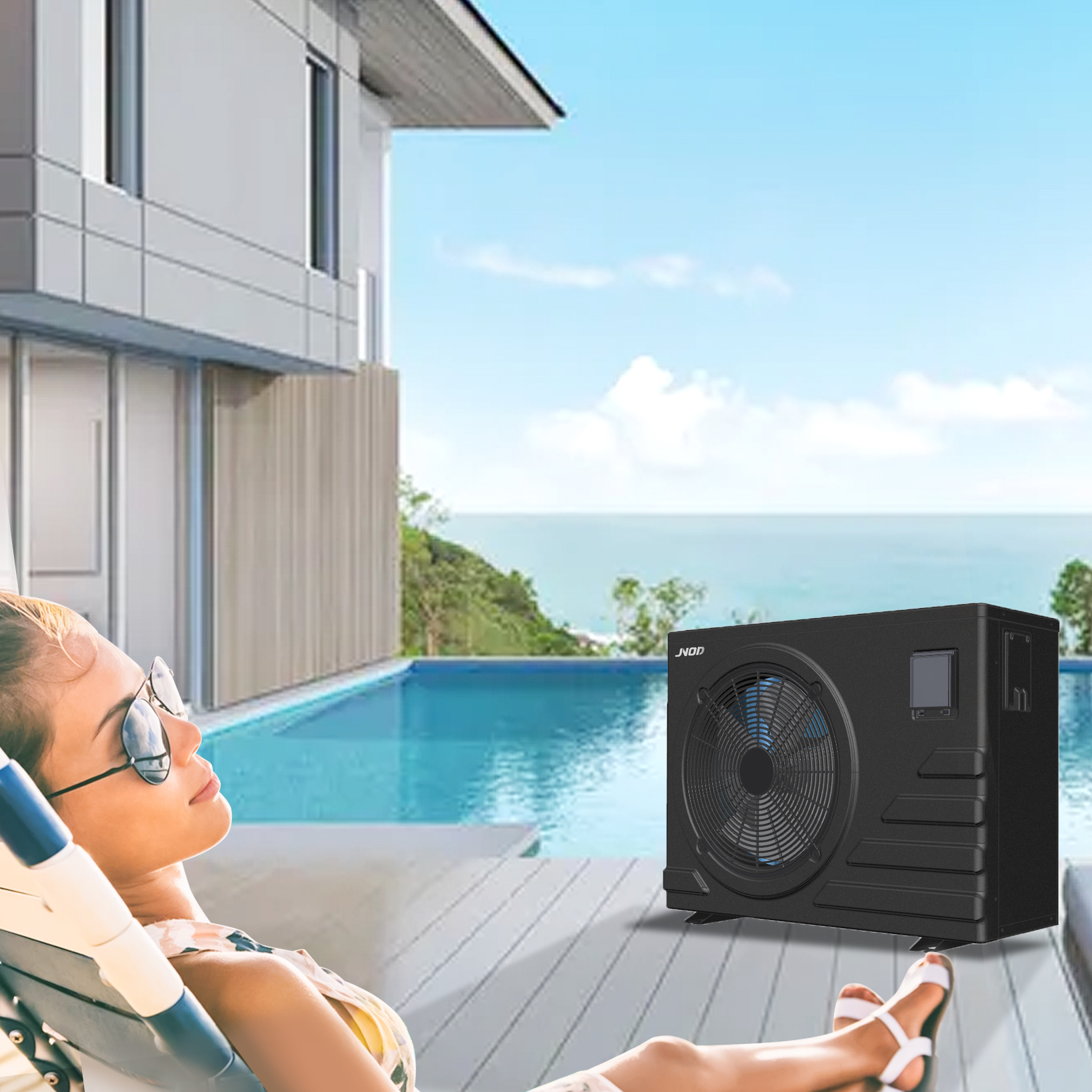 Outdoor Commercial Swimming Pool Heat Pump For Hotels