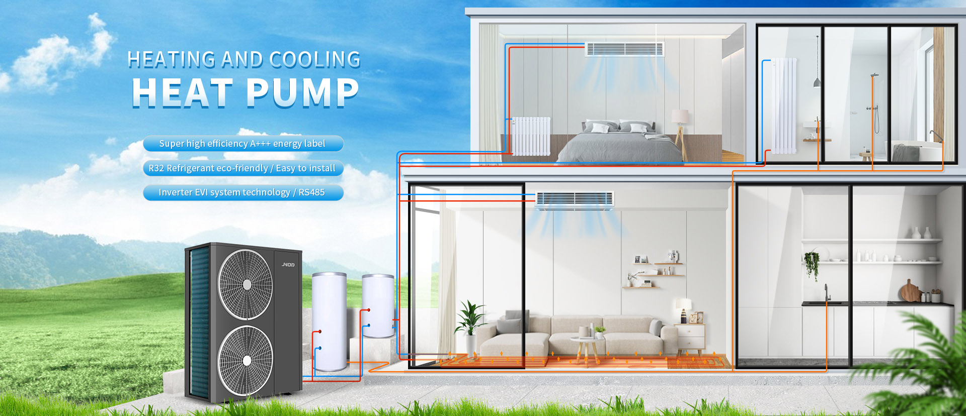 Simultaneous Heating And Cooling Heat Pump