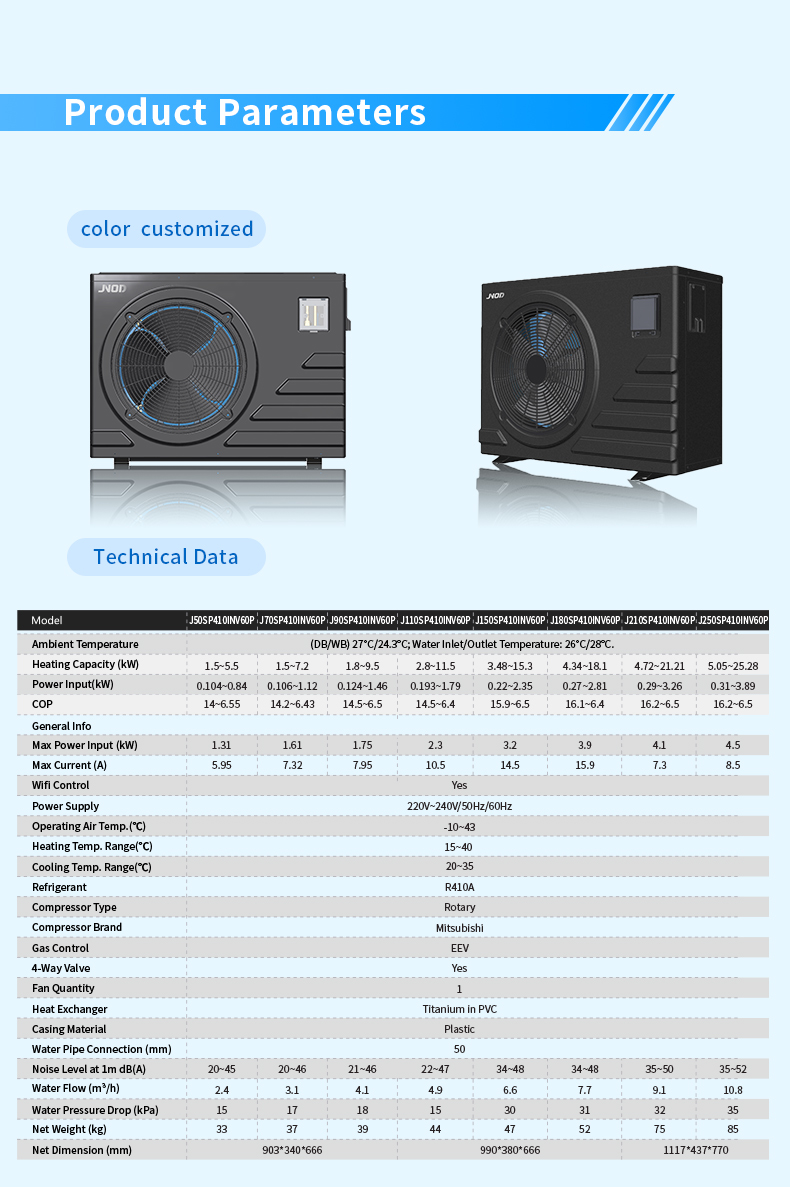 Inverter Plus Commercial Swimming Pool Heat Pump For Sauna from China