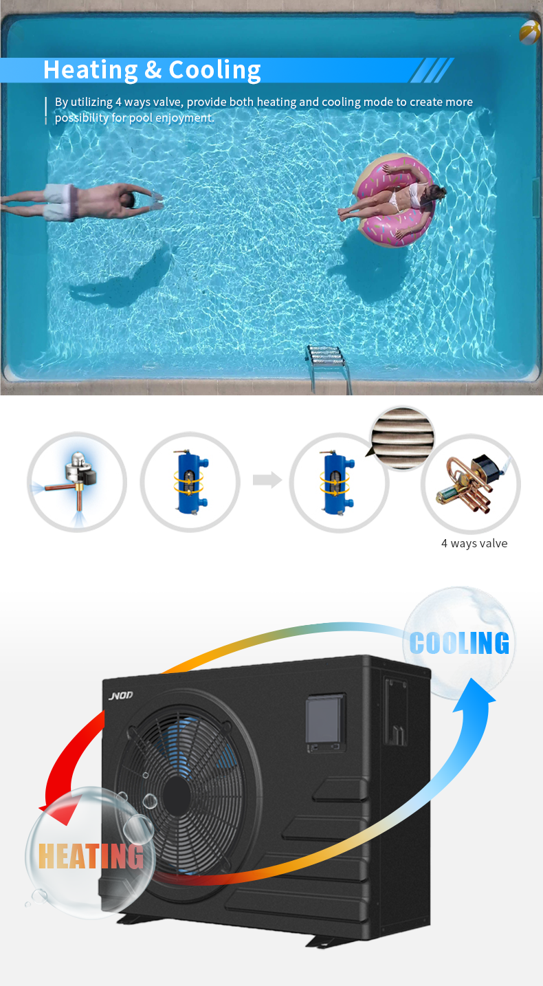 Inverter Low Ambient Swimming Pool Heat Pump For Hotels from China